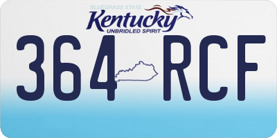 KY license plate 364RCF