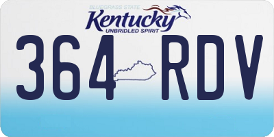 KY license plate 364RDV