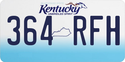KY license plate 364RFH