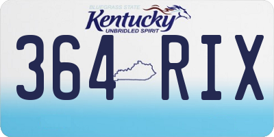 KY license plate 364RIX