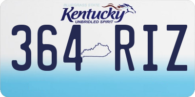 KY license plate 364RIZ