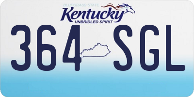 KY license plate 364SGL