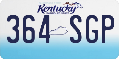 KY license plate 364SGP