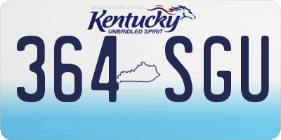 KY license plate 364SGU