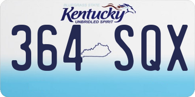 KY license plate 364SQX
