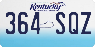 KY license plate 364SQZ