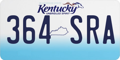 KY license plate 364SRA