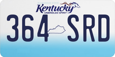 KY license plate 364SRD