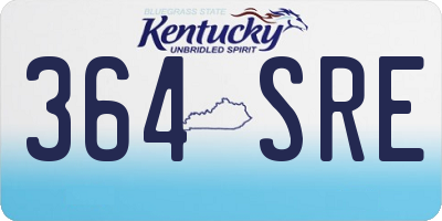 KY license plate 364SRE