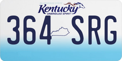 KY license plate 364SRG