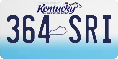 KY license plate 364SRI