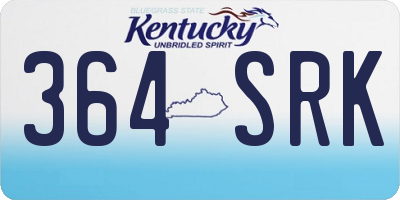 KY license plate 364SRK