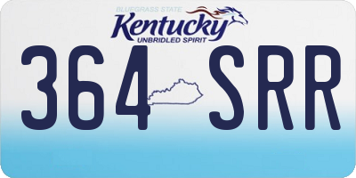 KY license plate 364SRR