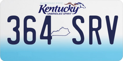 KY license plate 364SRV