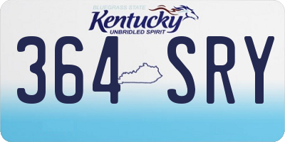 KY license plate 364SRY