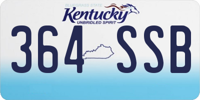 KY license plate 364SSB