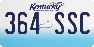 KY license plate 364SSC