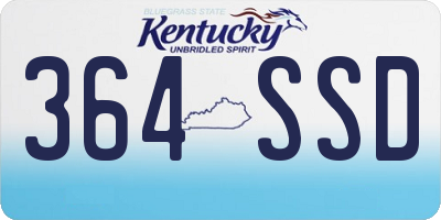 KY license plate 364SSD