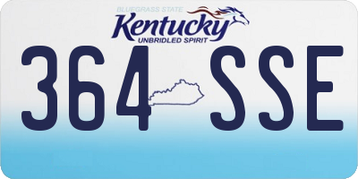 KY license plate 364SSE