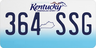 KY license plate 364SSG