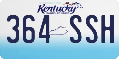 KY license plate 364SSH