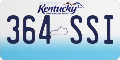 KY license plate 364SSI