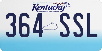 KY license plate 364SSL