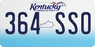 KY license plate 364SSO