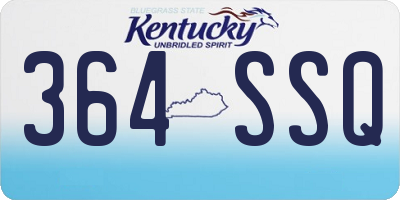 KY license plate 364SSQ