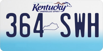 KY license plate 364SWH