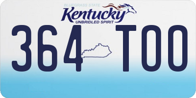KY license plate 364TOO
