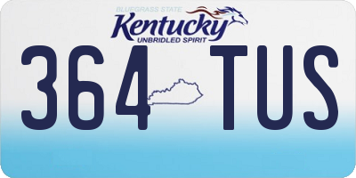 KY license plate 364TUS