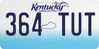 KY license plate 364TUT