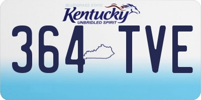KY license plate 364TVE