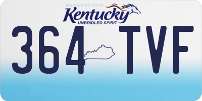 KY license plate 364TVF