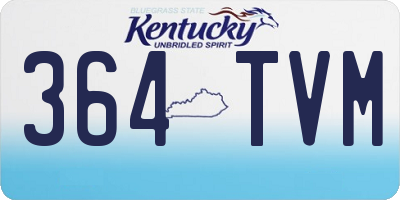 KY license plate 364TVM
