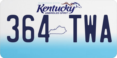 KY license plate 364TWA