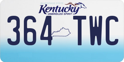 KY license plate 364TWC