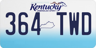KY license plate 364TWD