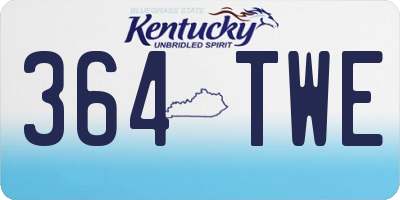 KY license plate 364TWE