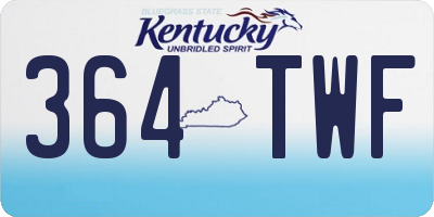 KY license plate 364TWF