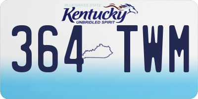 KY license plate 364TWM