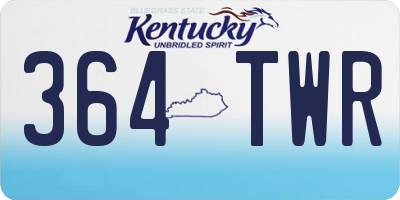 KY license plate 364TWR