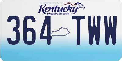 KY license plate 364TWW