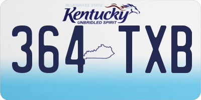 KY license plate 364TXB