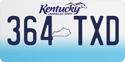 KY license plate 364TXD