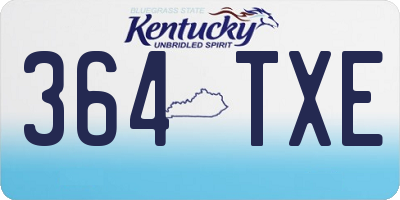 KY license plate 364TXE