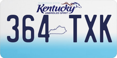 KY license plate 364TXK
