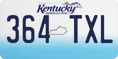 KY license plate 364TXL