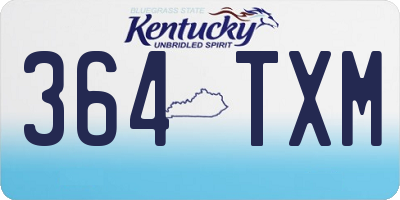 KY license plate 364TXM